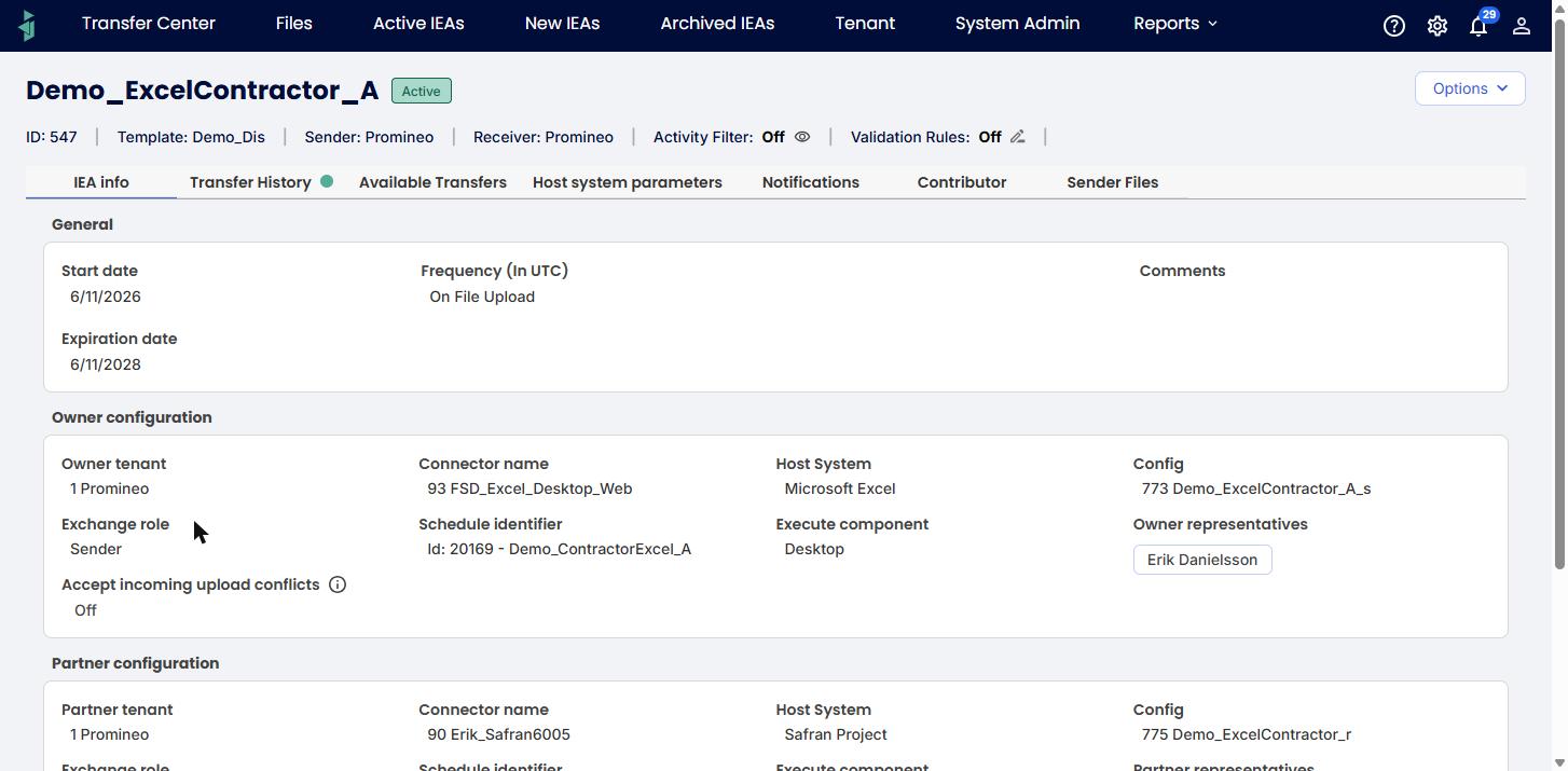 IEA info tab