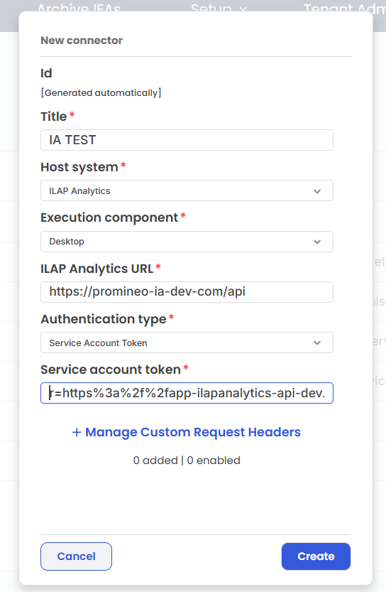 Ilap Analytics Connector